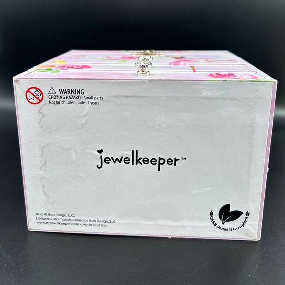 Jewel Keeper Ballerina and Roses Girls Musical Three Compartment Box Swan Lake - Picture 6 of 11